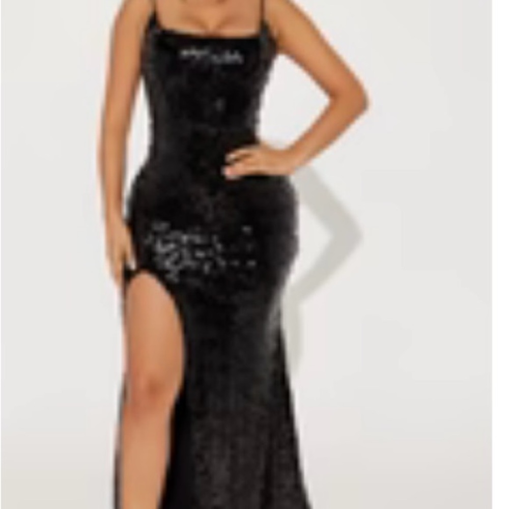 Fashion Nova Black Sequin Dress